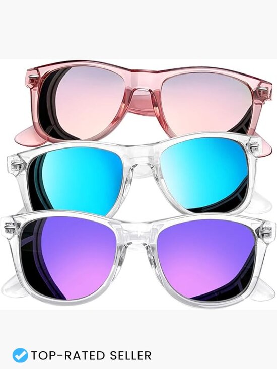 3 Pack Square Sunglasses Polarized UV Protection Trendy Fashion Shades Unisex main image 5